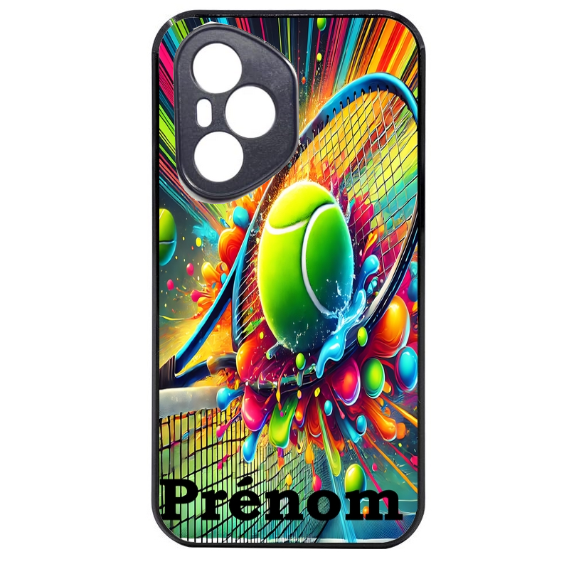 Coque noire taperso pour Honor 400 et Lite Pro Smart avec motif tennis color personnalisee protection antichoc personnalisée