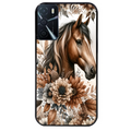 Coque noire taperso pour OPPO A16 et A16S avec motif cheval automne protection antichoc personnalisée