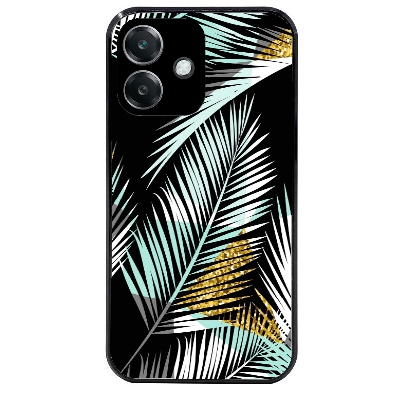 Coque noire taperso pour OPPO A40 avec motif palmier noir protection antichoc personnalisée