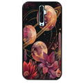 Coque noire taperso pour OPPO Reno 2 et 2Z avec motif astro et fleurs protection antichoc personnalisée
