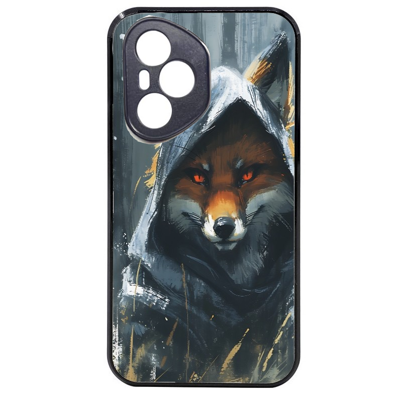 Coque noire taperso pour Honor 400 et Lite Pro Smart avec motif renard fox des bois protection antichoc personnalisée