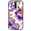 Coque noire taperso pour OPPO Reno 2 et 2Z avec motif fleur pivoine protection antichoc personnalisée