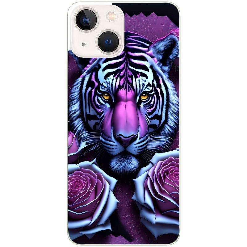 Coque taperso pour Iphone 11 et PRO PRO MAX avec motif tigre uv style manga protection antichoc personnalisée