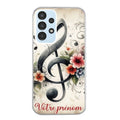 Coque taperso pour Galaxy A13 4G et 5G A23 A53 avec motif musique cle sol personnalisee protection antichoc personnalisée