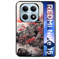 Coque noire taperso pour Redmi Note 15 et PRO PLUS 4G 5G avec motif japan et temple protection antichoc personnalisée