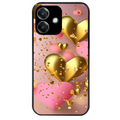 Coque noire taperso pour OPPO A40 avec motif coeur rose protection antichoc personnalisée