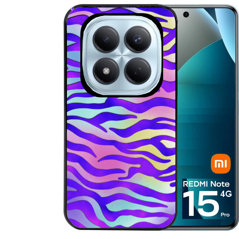 Coque noire taperso pour Redmi Note 15 et PRO PLUS 4G 5G avec motif zebre color protection antichoc personnalisée