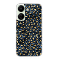Coque taperso pour POCO C65 4G avec motif leopard bleu protection antichoc personnalisée