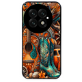 Coque noire taperso pour OnePlus 13 avec motif cow boy et texas automne protection antichoc personnalisée