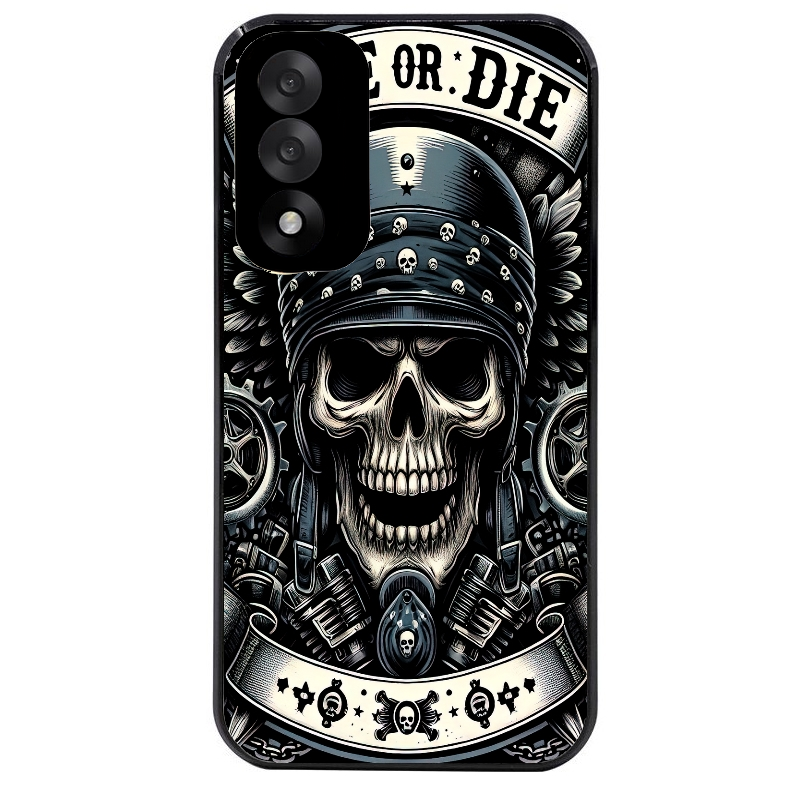 Coque noire taperso pour OnePlus Nord 5 avec motif mort motard protection antichoc personnalisée