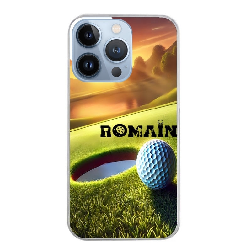 Coque taperso pour Iphone 12 et PRO MINI PRO MAX avec motif golf personnalisee protection antichoc personnalisée