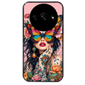 Coque noire taperso pour Redmi A3 avec motif femme papillon protection antichoc personnalisée