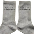 Chaussettes paillettes argent motif mamie formidable