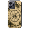 Coque noire taperso pour Redmi 12 4G et 5G avec motif voyage et boussole protection antichoc personnalisée