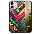 Coque noire taperso pour OPPO A6 A6X 4G et 5G avec motif chevron texas protection antichoc personnalisée