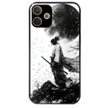 Coque noire taperso pour OPPO A5 PRO 4G et 5G avec motif samourai et lune protection antichoc personnalisée