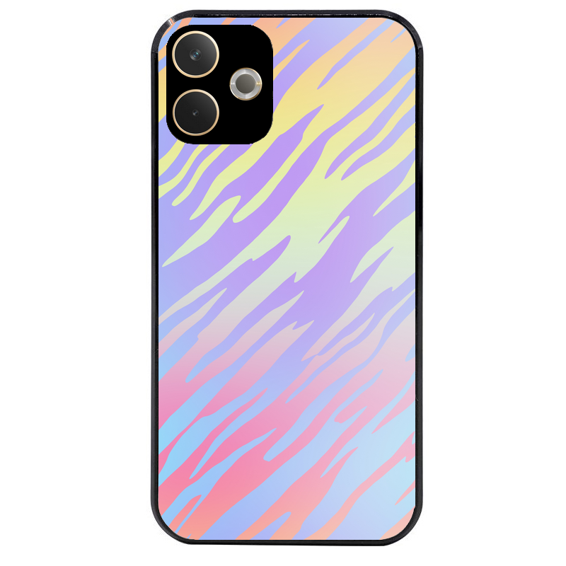 Coque noire taperso pour OPPO A5 PRO 4G et 5G avec motif zebre pastel protection antichoc personnalisée