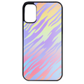 Coque noire taperso pour Moto E13 E14 E15 avec motif zebre pastel protection antichoc personnalisée