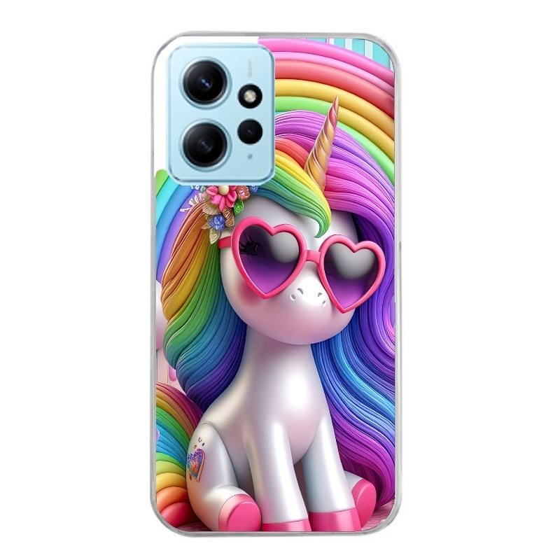 Coque taperso pour POCO X5 5G avec motif licorne pop art protection antichoc personnalisée