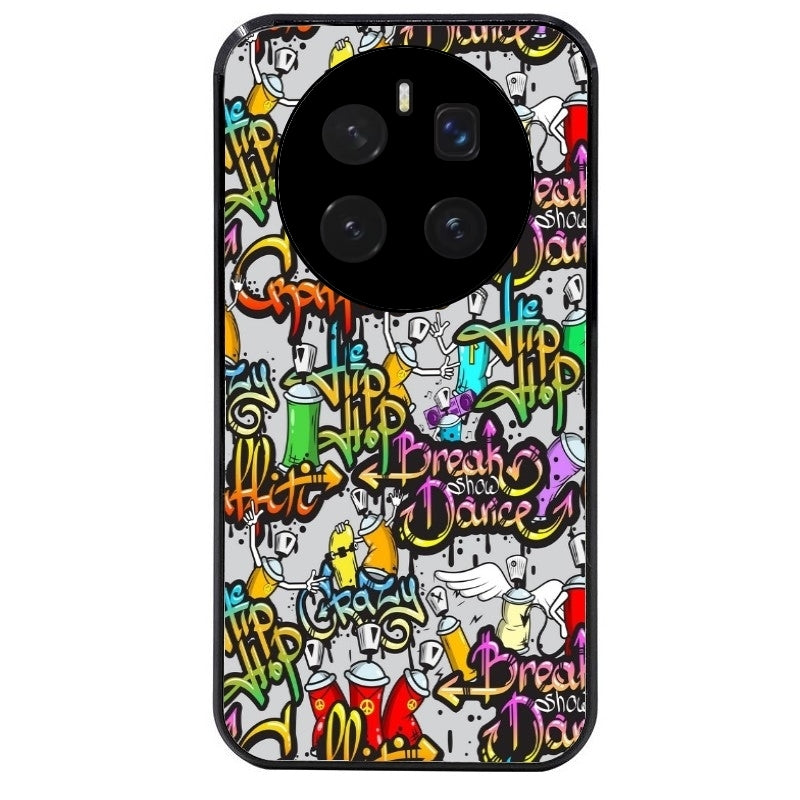 Coque noire taperso pour Magic 7 LITE et PRO avec motif tag et graffiti protection antichoc personnalisée