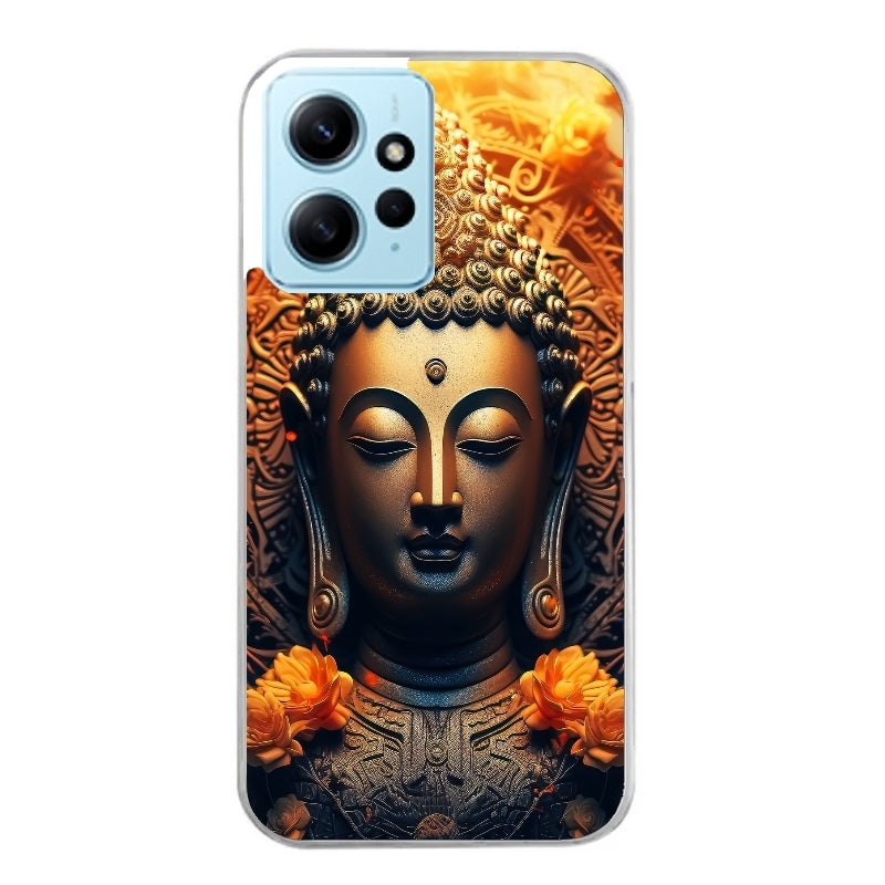 Coque taperso pour Redmi Note 12 4G 5G PRO 4G avec motif bouddha et fleur protection antichoc personnalisée