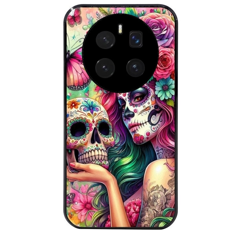 Coque noire taperso pour Magic 7 LITE et PRO avec motif tete de mort calavera skull protection antichoc personnalisée