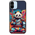 Coque noire taperso pour Redmi A1 et A2 avec motif panda katana personnalisee protection antichoc personnalisée