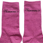 Chaussettes paillettes rose motif super nounou
