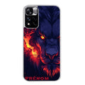 Coque taperso pour Redmi Note 11 4G PRO 5G 11S avec motif lion anime protection antichoc personnalisée