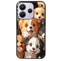 Coque noire taperso pour Redmi Note 14 et PRO PLUS 4G 5G avec motif chien smile protection antichoc personnalisée