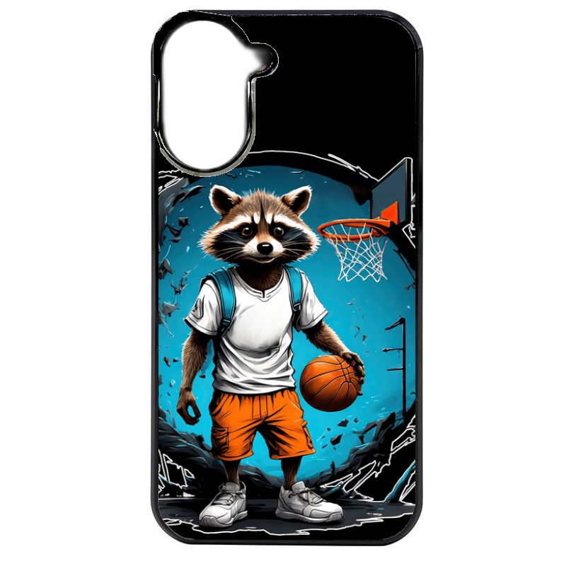 Coque noire taperso pour Redmi A5 4G avec motif basket racoon protection antichoc personnalisée