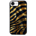 Coque noire taperso pour Iphone 16 16E PLUS MAX PRO avec motif zebre gold protection antichoc personnalisée