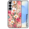 Coque noire taperso pour galaxy S26 et PLUS ULTRA FE avec motif fleur rose protection antichoc personnalisée