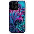 Coque noire taperso pour Honor 70 LITE 90 et LITE avec motif tropical violet et des fleurs protection antichoc personnalisée