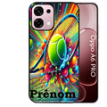 Coque noire taperso pour OPPO A6 PRO 4G et 5G avec motif tennis color personnalisee protection antichoc personnalisée