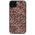 Coque noire taperso pour galaxy A22 A32 A52 A52S 4G 5G  avec motif leopard rose protection antichoc personnalisée