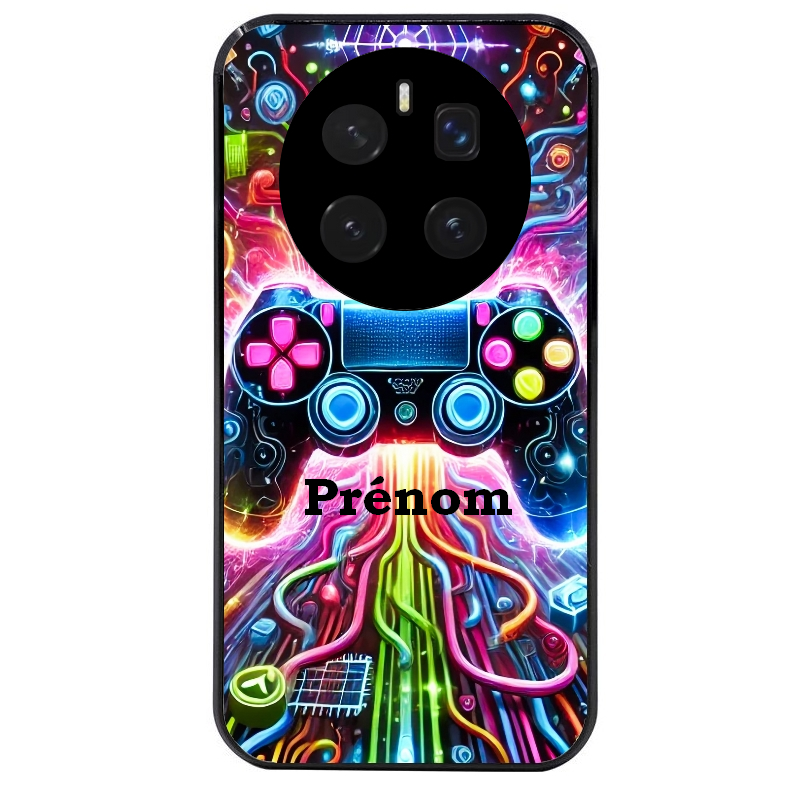 Coque noire taperso pour Magic 7 LITE et PRO avec motif gamer electro personnalisee protection antichoc personnalisée