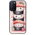 Coque noire taperso pour OPPO A72 4G avec motif sushi kawai anime protection antichoc personnalisée