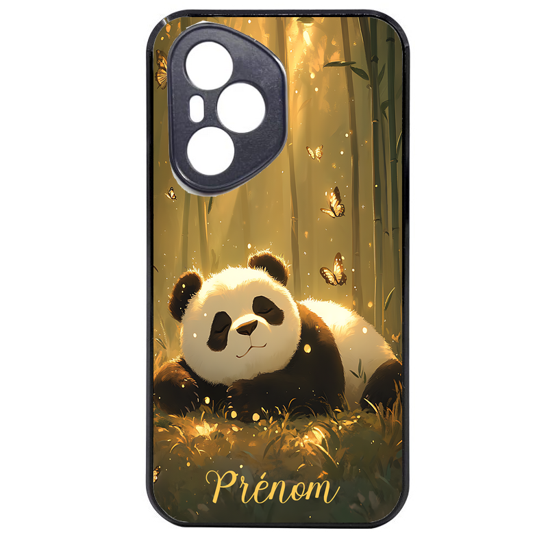 Coque noire taperso pour Honor 400 et Lite Pro Smart avec motif panda et papillon personnalisee protection antichoc personnalisée