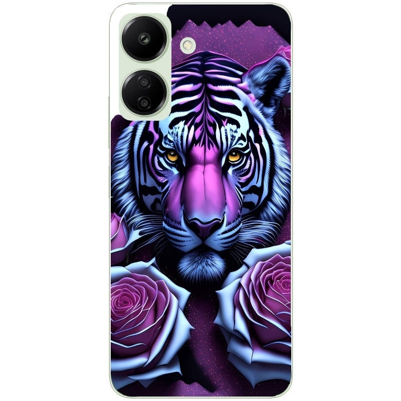 Coque taperso pour POCO C65 4G avec motif tigre uv style manga protection antichoc personnalisée