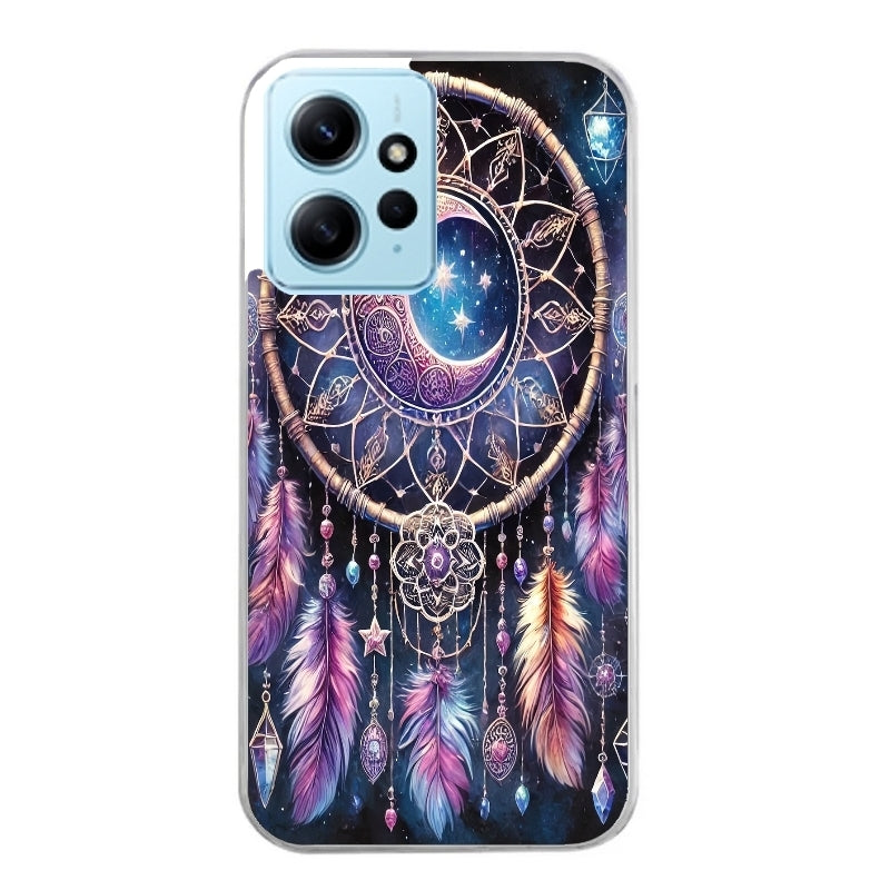 Coque taperso pour Redmi Note 12 4G 5G PRO 4G avec motif dreamcatcher et lune protection antichoc personnalisée