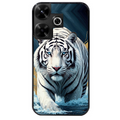 Coque noire taperso pour POCO M6 4G avec motif tigre polaire protection antichoc personnalisée