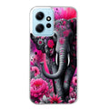 Coque taperso pour Redmi Note 12 4G 5G PRO 4G avec motif elephant et fleurs protection antichoc personnalisée