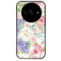 Coque noire taperso pour Redmi A3 avec motif fleur couleur pastel protection antichoc personnalisée