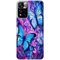 Coque taperso pour Redmi Note 11 4G PRO 5G 11S avec motif papillon violet uv protection antichoc personnalisée