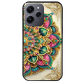 Coque noire taperso pour Redmi 12 4G et 5G avec motif mandala 3 protection antichoc personnalisée