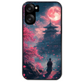 Coque noire taperso pour OnePlus Nord CE5 avec motif samourai cerisier protection antichoc personnalisée
