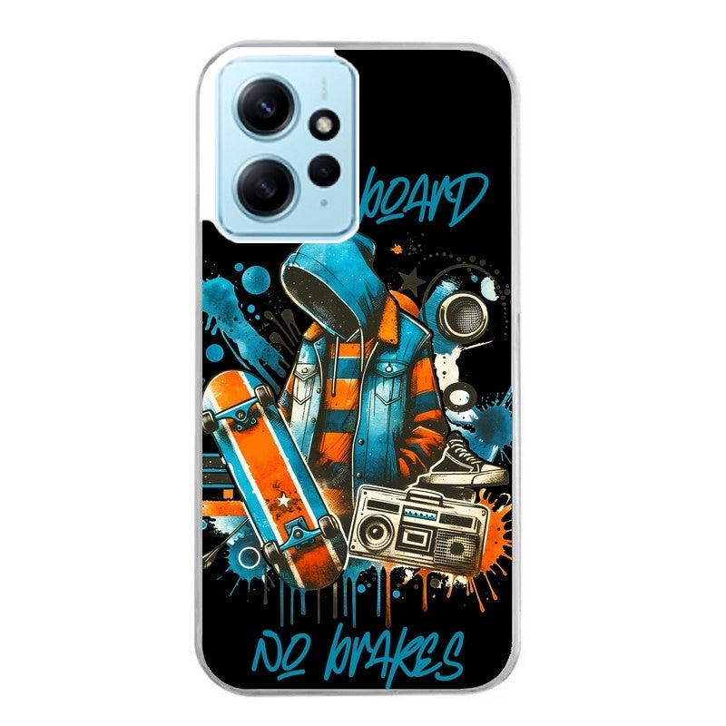 Coque taperso pour POCO X5 5G avec motif skate board protection antichoc personnalisée