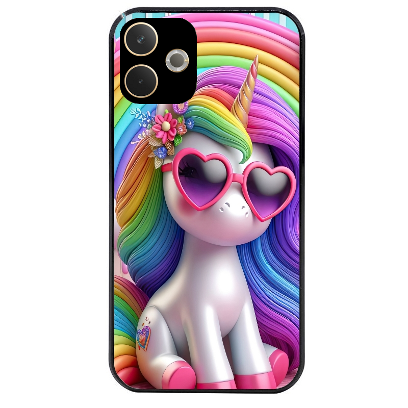 Coque noire taperso pour OPPO A5 PRO 4G et 5G avec motif licorne pop art protection antichoc personnalisée