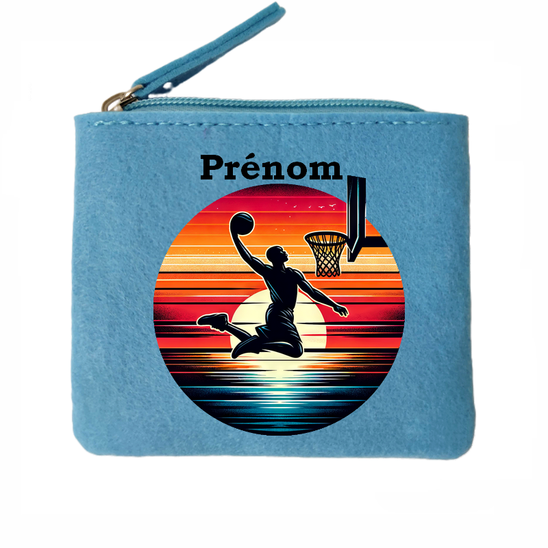 Porte monnaie personnalisé basket dunk en feutrine en feutrine